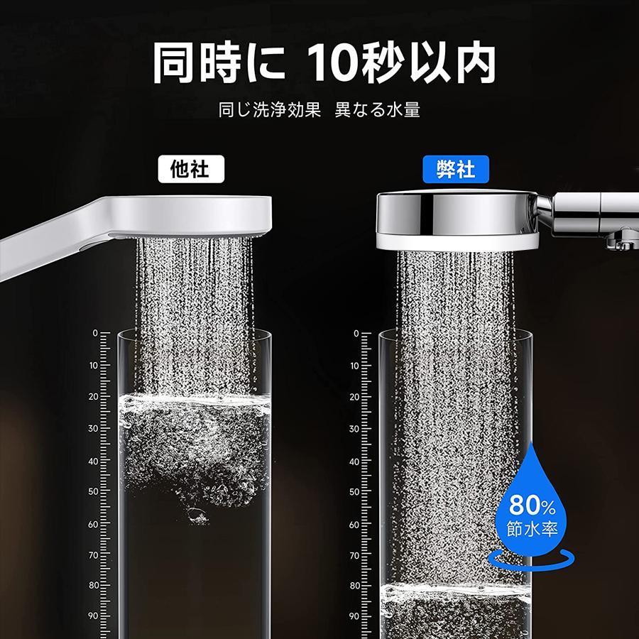 シャワーヘッド ミスト 水圧強い 節水 シャワー ファイン バブル