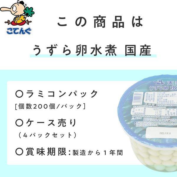 天狗缶詰 うずらの卵水煮 4パックセット 国産 ラミコンパック 1パック