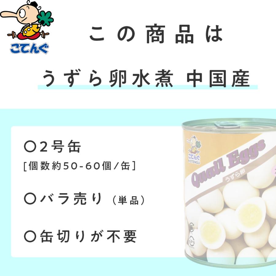 天狗缶詰 うずらの卵水煮 うずら卵缶詰 中国産 EO 2号缶 1缶約50-60卵