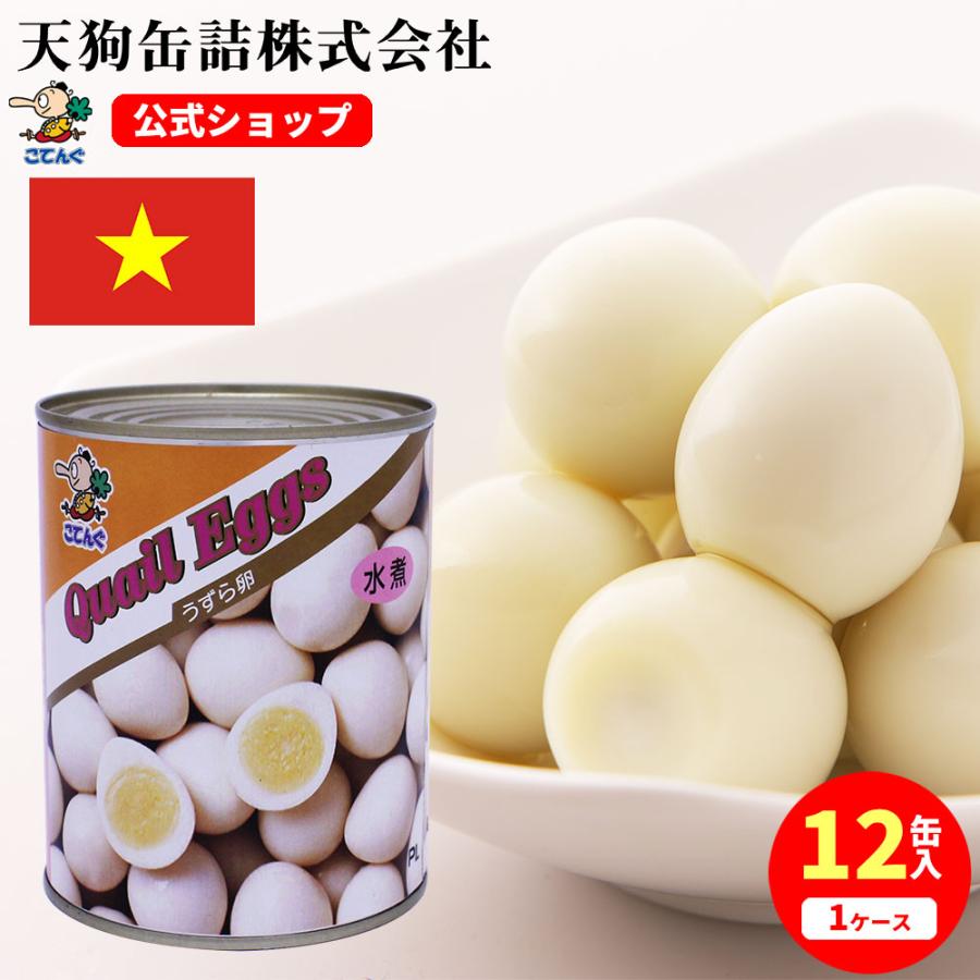 【１２缶】天狗缶詰 うずら卵 水煮 国産 430g×12缶 業務用 天狗缶詰 うずらの卵水煮 うずら卵缶詰 12缶セット ベトナム産 2号缶 1