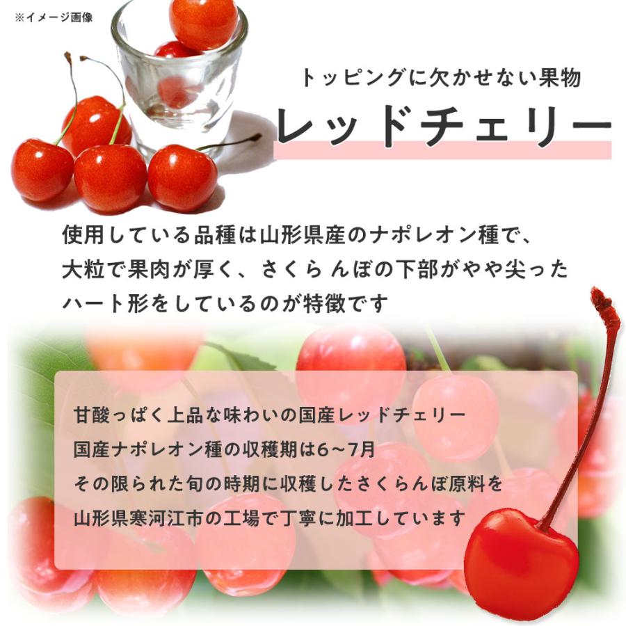 天狗缶詰 レッドチェリー(さくらんぼ)枝付 缶詰 国産 4号缶 個数約47 