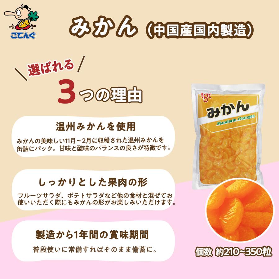 天狗缶詰 みかん 8袋セット 中国原料国内製造 1,000gx8袋セット 業務用