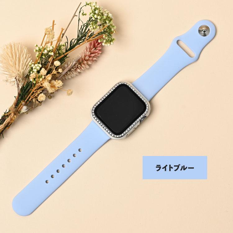 Apple Watch アップルウォッチ 10 9 8 7 バンド シリコン 弾力 ベルト 