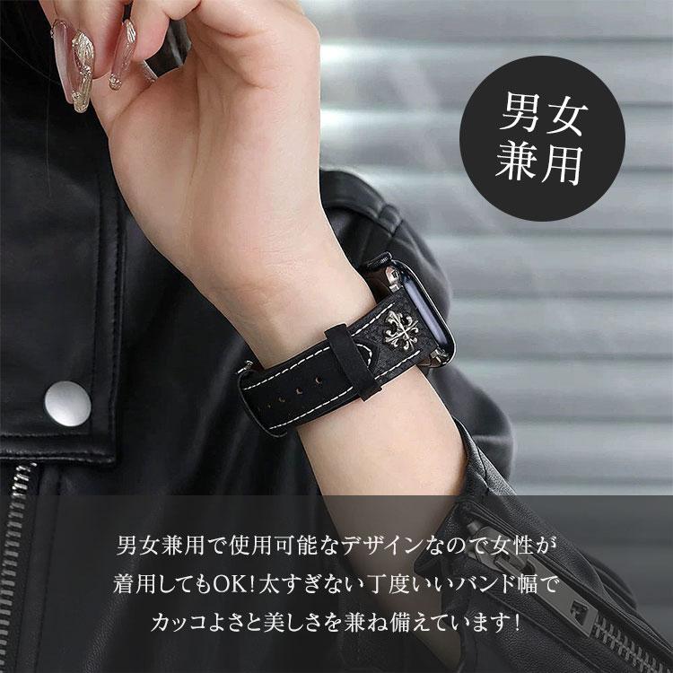 Apple Watch バンド 10 本革 メンズ レディース 49mm 46mm 45mm 44mm 