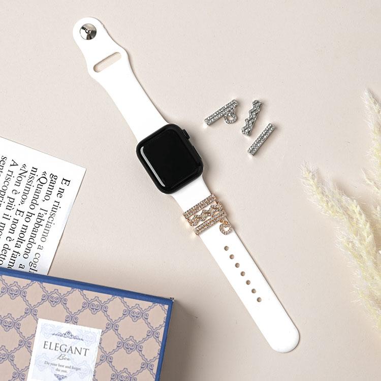Apple Watch アップルウォッチ バンド用 チャーム 9 8 ゴールド Apple Watch アップルウォッチ バンド用 チャーム 9 8 ゴールド