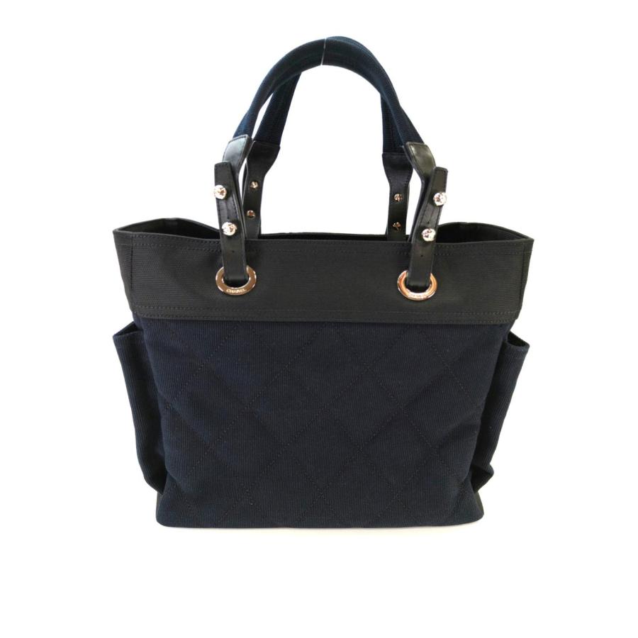CHANEL（シャネル） パリビアリッツ キャンバス トートバッグ ネイビー