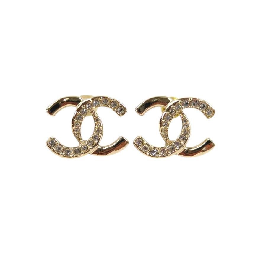 CHANEL（シャネル） ココマーク ラインストーン ピアス ゴールド 管理