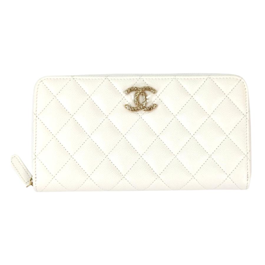 CHANEL（シャネル） マトラッセ ラウンドファスナー 長財布 ゴールド 
