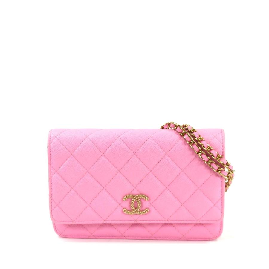 CHANEL（シャネル） チェーンウォレットマトラッセ ココマーク ピンク 