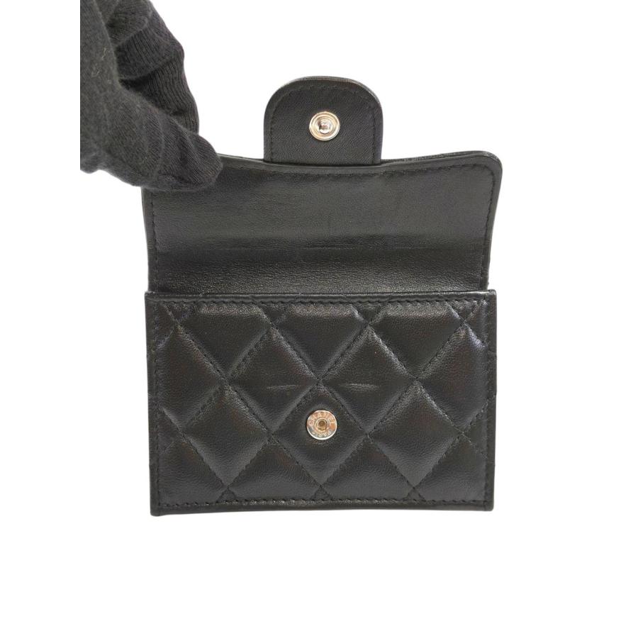 CHANEL（シャネル） ココマーク マトラッセ 三つ折り財布 ブラック