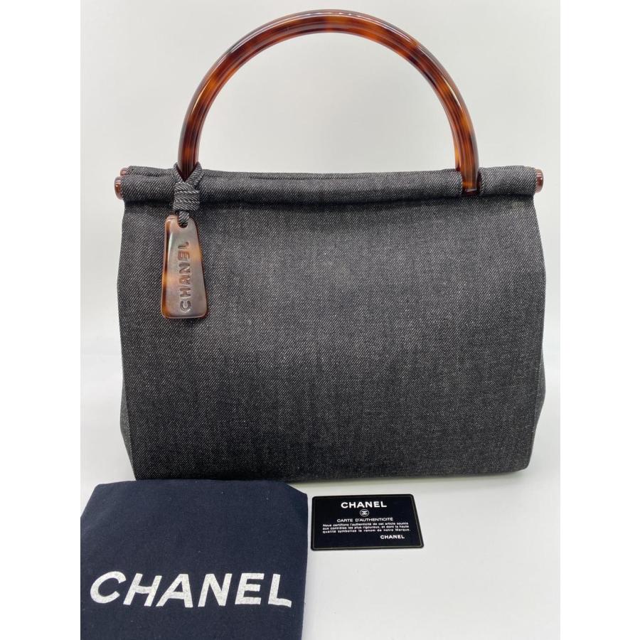 CHANEL シャネル ハンドバッグ デニム べっ甲 ココマーク 管理番号：8475_1