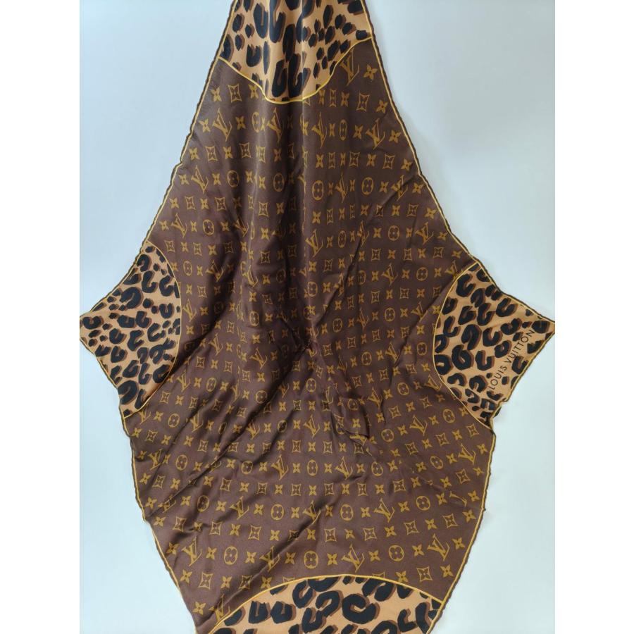 ルイヴィトン　VUITTON シルクスカーフ　レオパード　モノグラム LOUIS VUITTON（ルイ・ヴィトン） カレ・モノグラム レオパード シルク