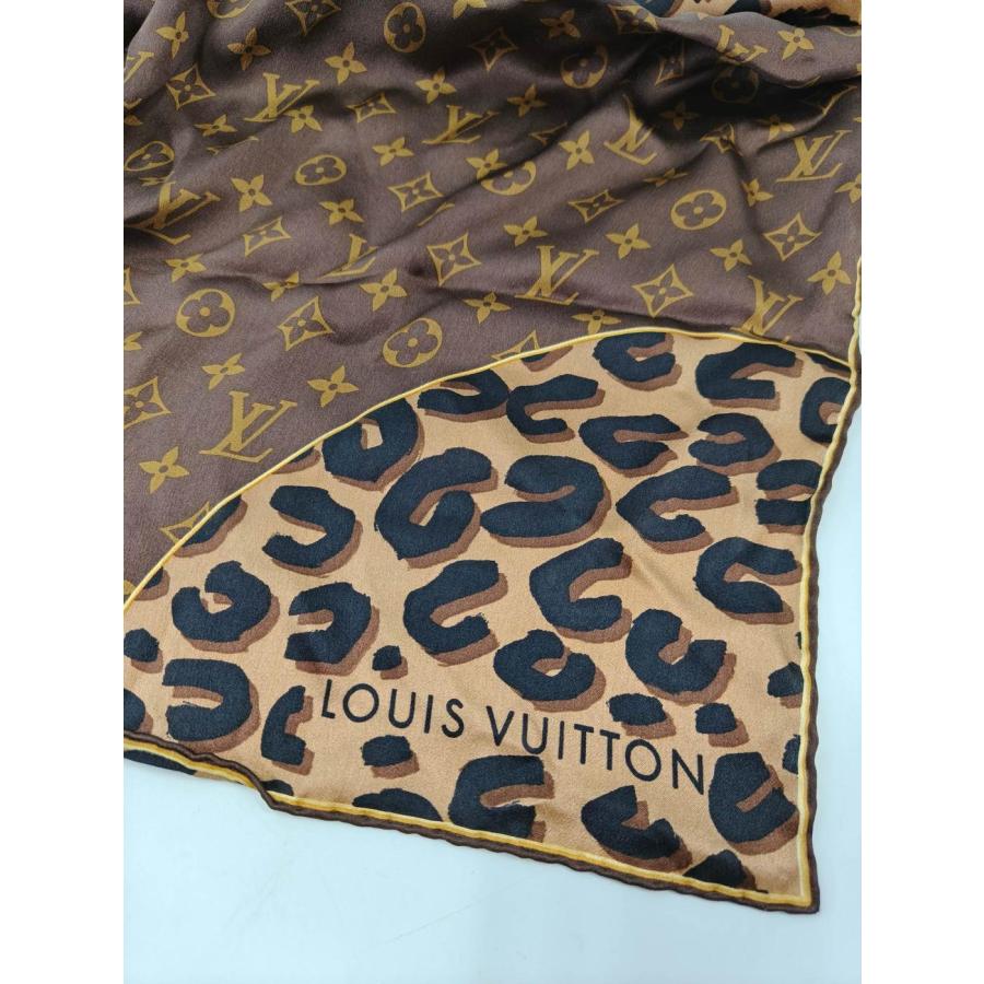 LOUIS VUITTON（ルイ・ヴィトン） カレ・モノグラム レオパード シルク