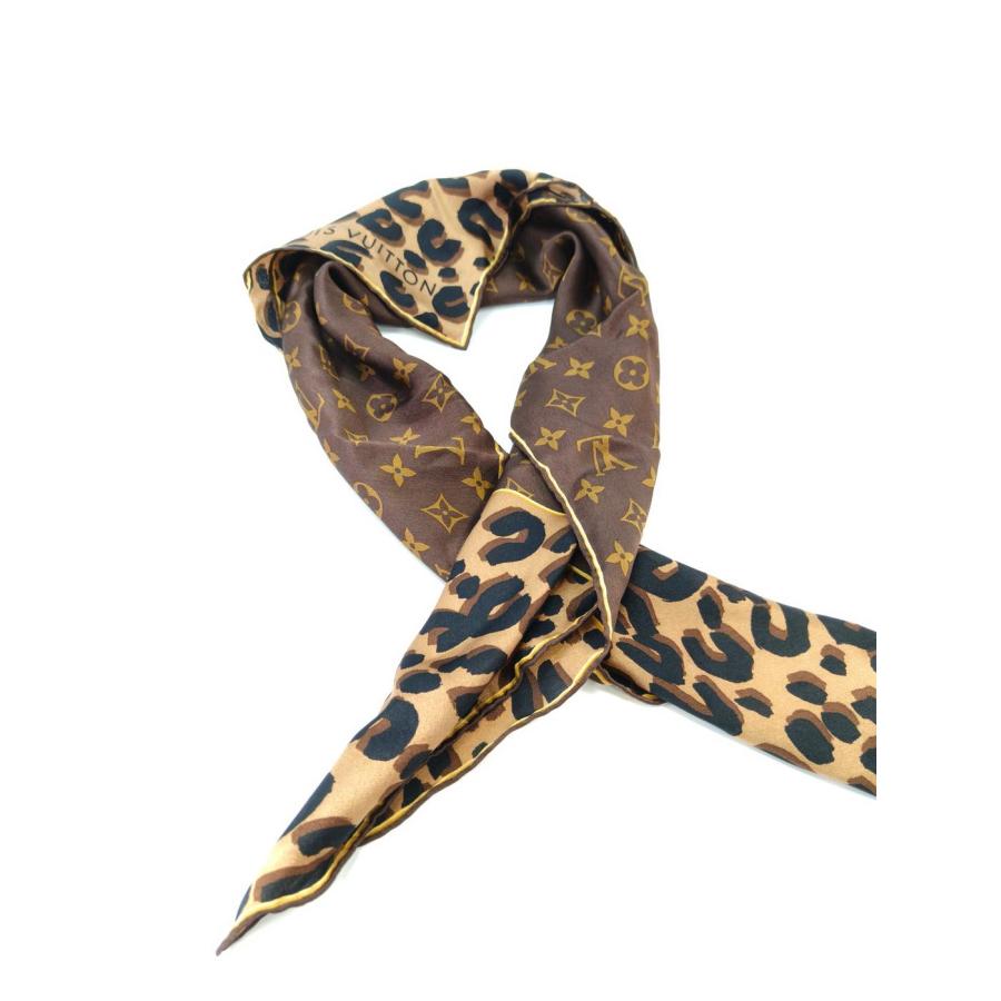 LOUIS VUITTON（ルイ・ヴィトン） カレ・モノグラム レオパード シルク