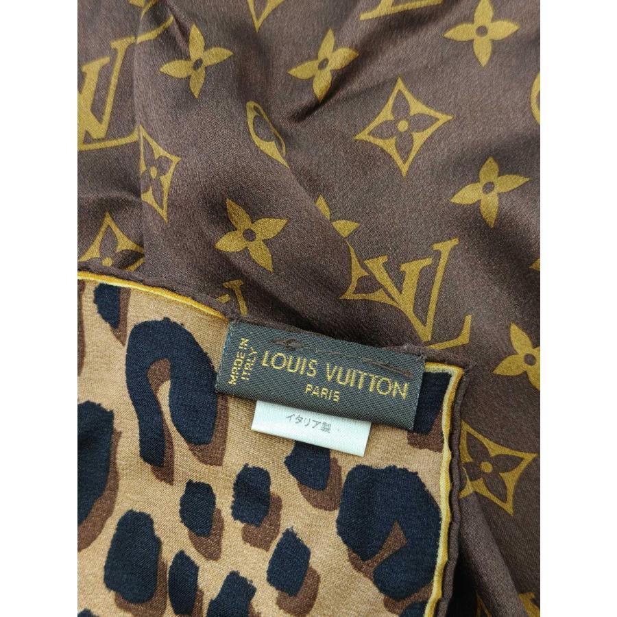 LOUIS VUITTON（ルイ・ヴィトン） カレ・モノグラム レオパード シルク