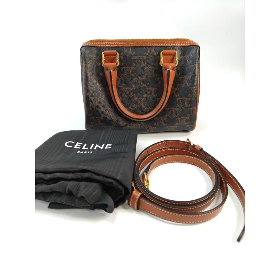 CELINE セリーヌ トリオンフ 2WAY スモール ハンドバッグ ショルダーバッグ タン 管理番号：10399_1
