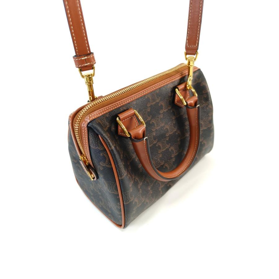 CELINE セリーヌ トリオンフ 2WAY スモール ハンドバッグ ショルダーバッグ タン 管理番号：10399_8
