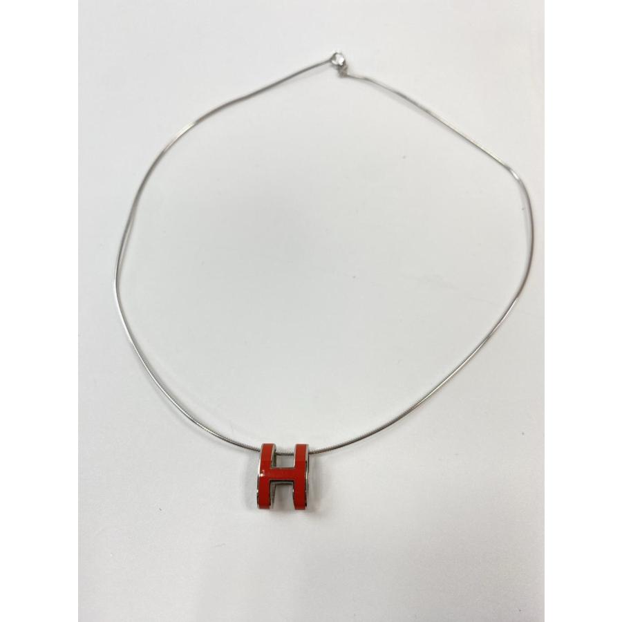 Hシルバーネックレス⑤×2、⑥ HERMES（エルメス） ポップアッシュ Hネックレス シルバー×赤 管理番号
