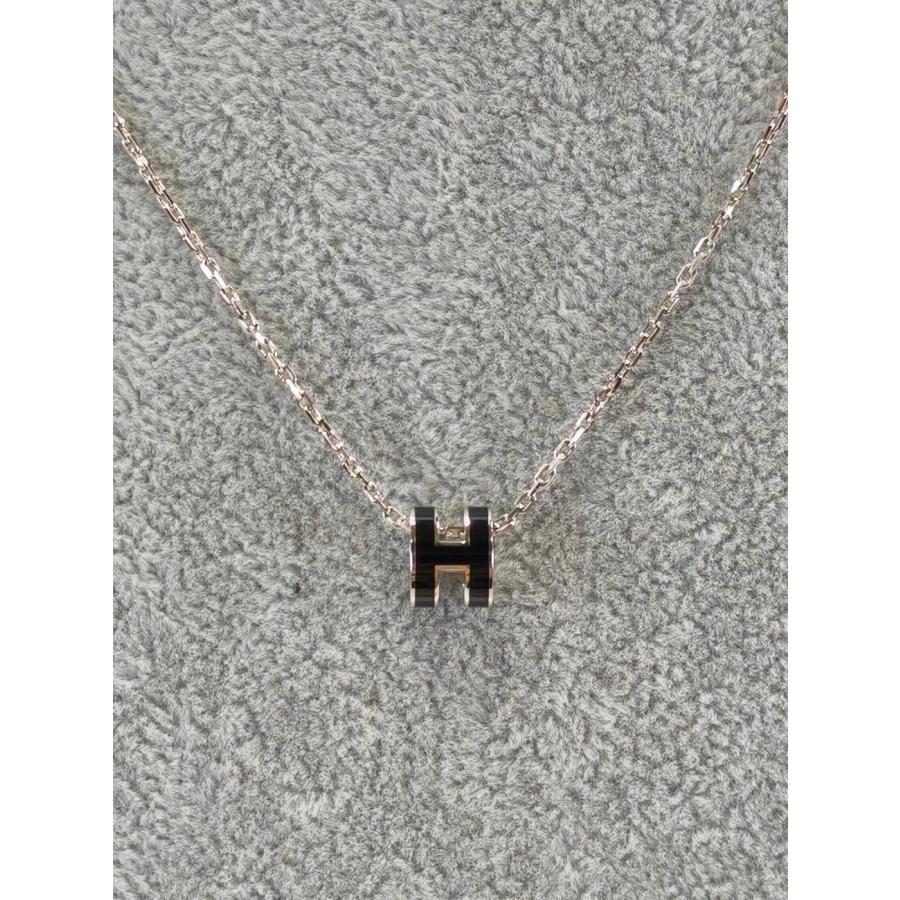 HERMES（エルメス） ポップH ネックレス ブラック×シルバー 管理番号