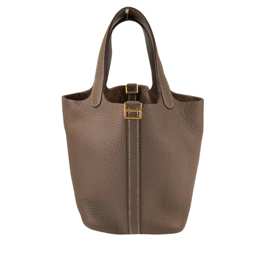 HERMES エルメス ピコタンロックPM 18 ハンドバッグ グレー ゴールド金具 管理番号：11233の画像