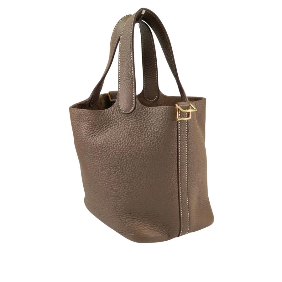 HERMES エルメス ピコタンロックPM 18 ハンドバッグ グレー ゴールド金具 管理番号：11233の画像
