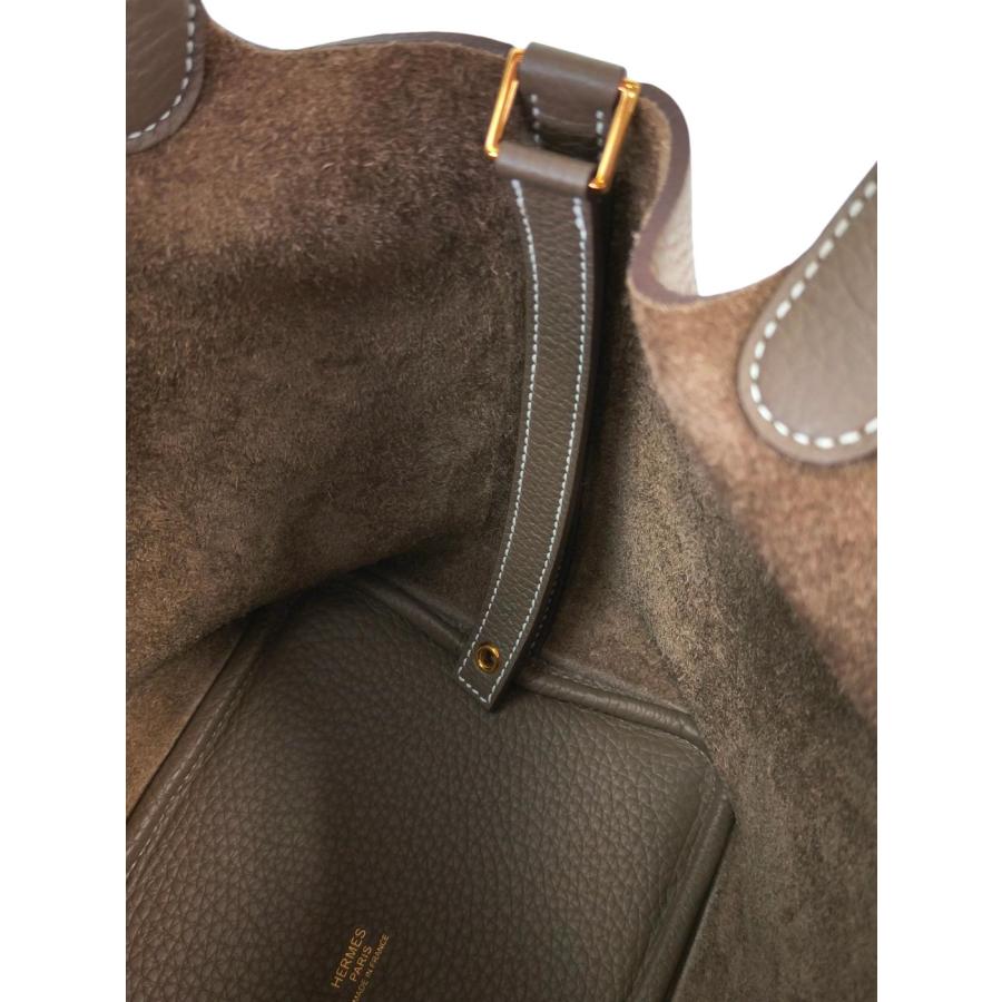 HERMES エルメス ピコタンロックPM 18 ハンドバッグ グレー ゴールド金具 管理番号：11233の画像