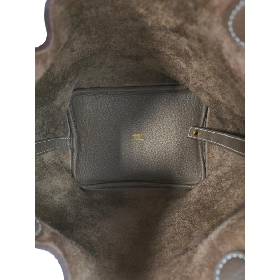 HERMES エルメス ピコタンロックPM 18 ハンドバッグ グレー ゴールド金具 管理番号：11233の画像