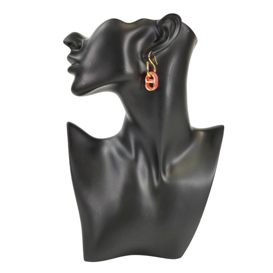 HERMES（エルメス） オーマイヨン ピアス ゴールド×ピンク 管理番号 