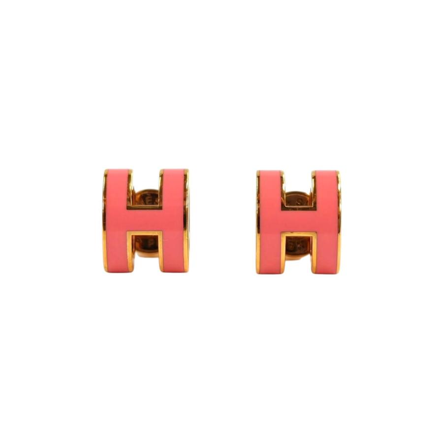 HERMES エルメス ポップH ピアス ピンク 管理番号：11317_1