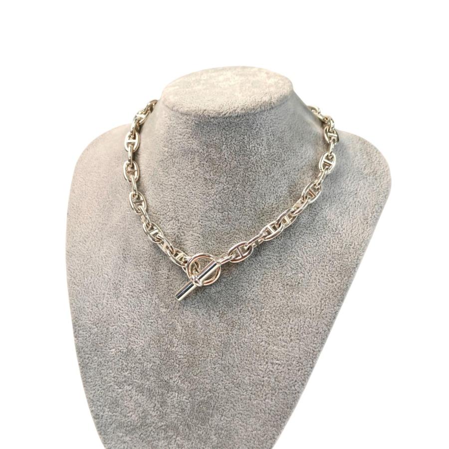 【美品】HERMÈS エルメス シェーヌダンクル ネックレス HERMES（エルメス） シェーヌダンクル MM 36コマ ネックレス シルバー