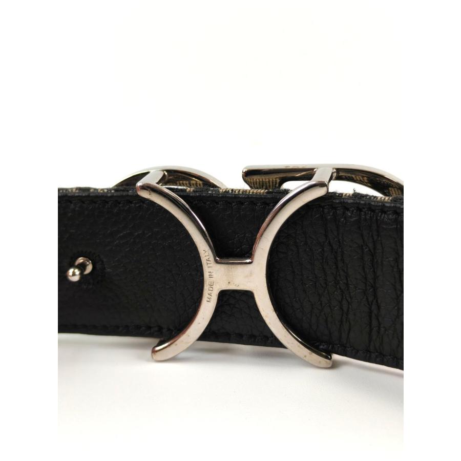 ［美品］ディオール　オブリーク　リバーシブル　ベルト　ブラック　ネイビー Christian Dior（クリスチャン・ディオール） Dior ディオール