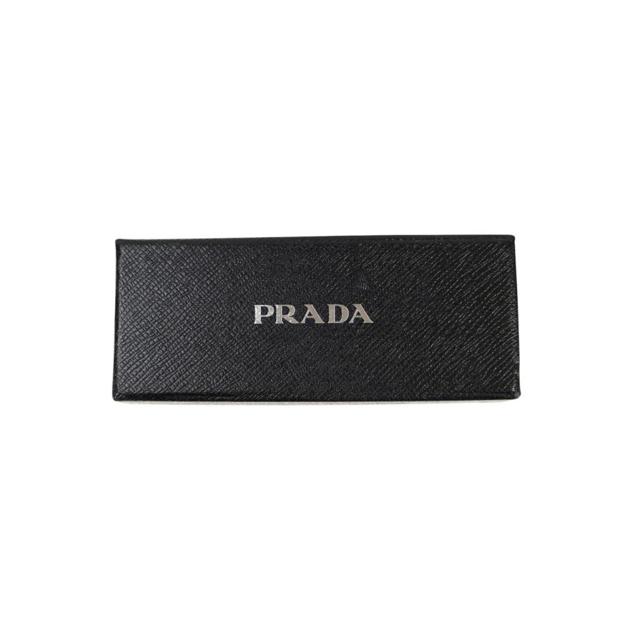 PRADA（プラダ） 三角ロゴ サフィアーノレザー キーリング ブラック