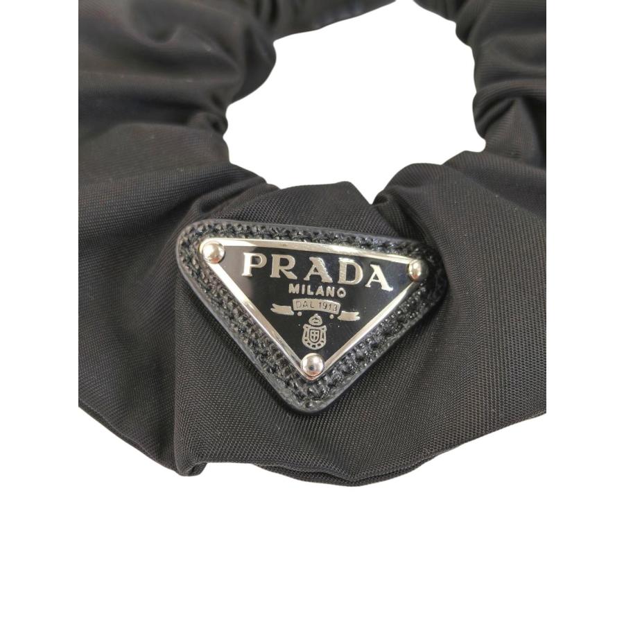 PRADA（プラダ） トライアングル ロゴ シュシュ ブラック 管理番号