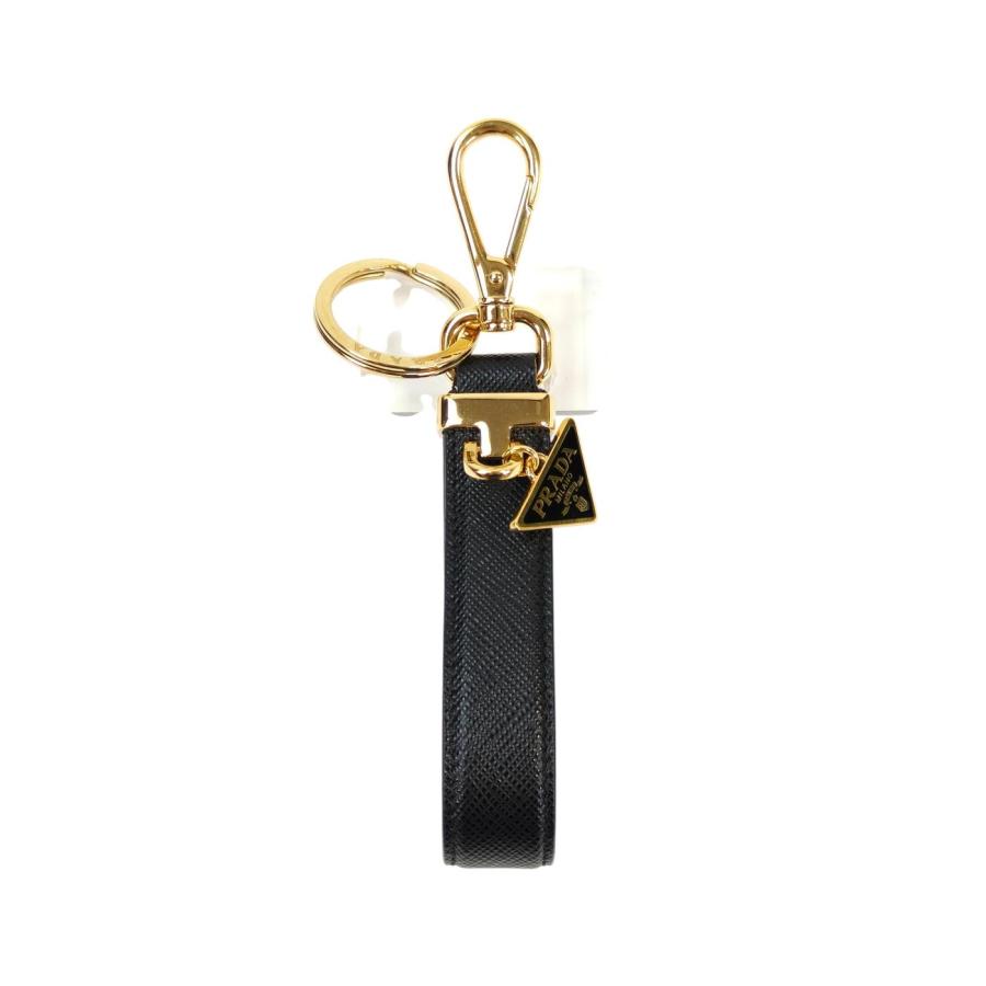 PRADA（プラダ） 三角ロゴチャーム付き サフィアーノ キーホルダー