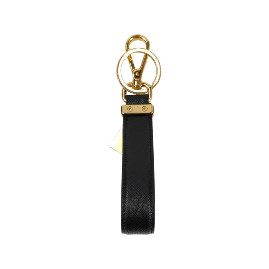 PRADA（プラダ） 三角ロゴチャーム付き サフィアーノ キーホルダー