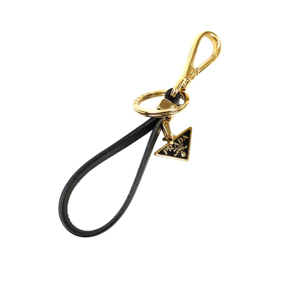 PRADA（プラダ） 三角ロゴチャーム付き サフィアーノ キーホルダー