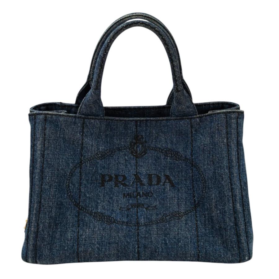 PRADA（プラダ） カナパ デニム 2WAY トートバッグ ネイビー 管理番号