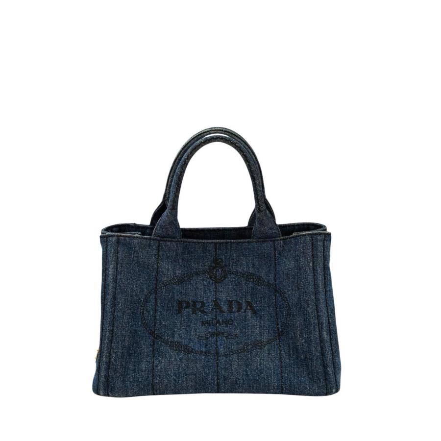 PRADA（プラダ） カナパ デニム 2WAY トートバッグ ネイビー 管理番号