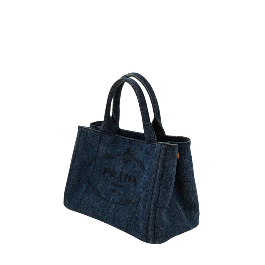 PRADA（プラダ） カナパ デニム 2WAY トートバッグ ネイビー 管理番号