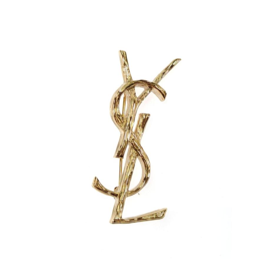 SAINT LAURENT サンローラン YSL カサンドラ ブローチ ゴールド 管理