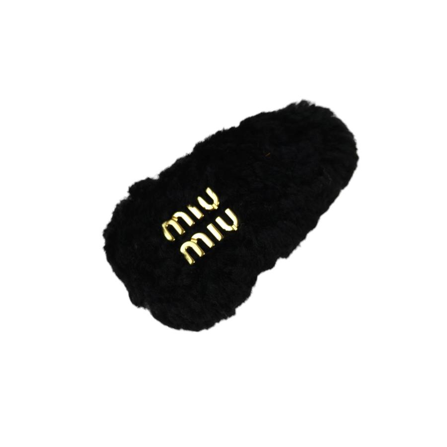 miu miu（ミュウミュウ） ロゴ付き ヘアクリップ ブラック 管理番号