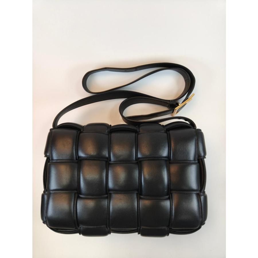 Bottega Veneta ボッテガ パデッド カセット イントレチャート ショルダーバッグ ブラック 管理番号：10747_2