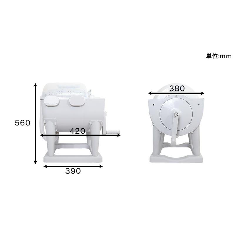 小型洗濯機 ドラム式 手動 安い 脱水 一人暮らし ミニ洗濯機 すすぎ 小型 電源不要ドラム式全手動洗濯機「ぐるぐるぶんまわ槽」　C-MWM21W｜thanko-inc｜10