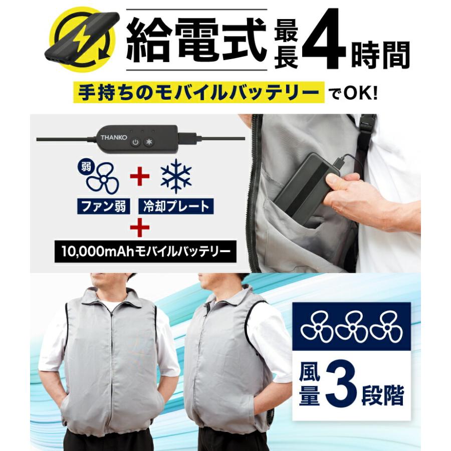 THANKO 暑さ対策 屋外 ペルチェベスト 作業着 工場 現場 夏用 THANKO 暑さ対策 屋外 ペルチェベスト 作業着 工場 現場 夏用