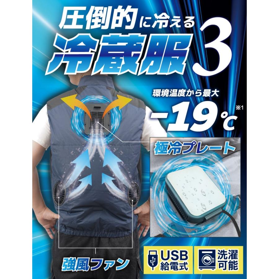 [公式]【2024年最新作】圧倒的に冷える「冷蔵服３」TKCV24 10000mAhモバイルバッテリーセット｜thanko-inc｜02