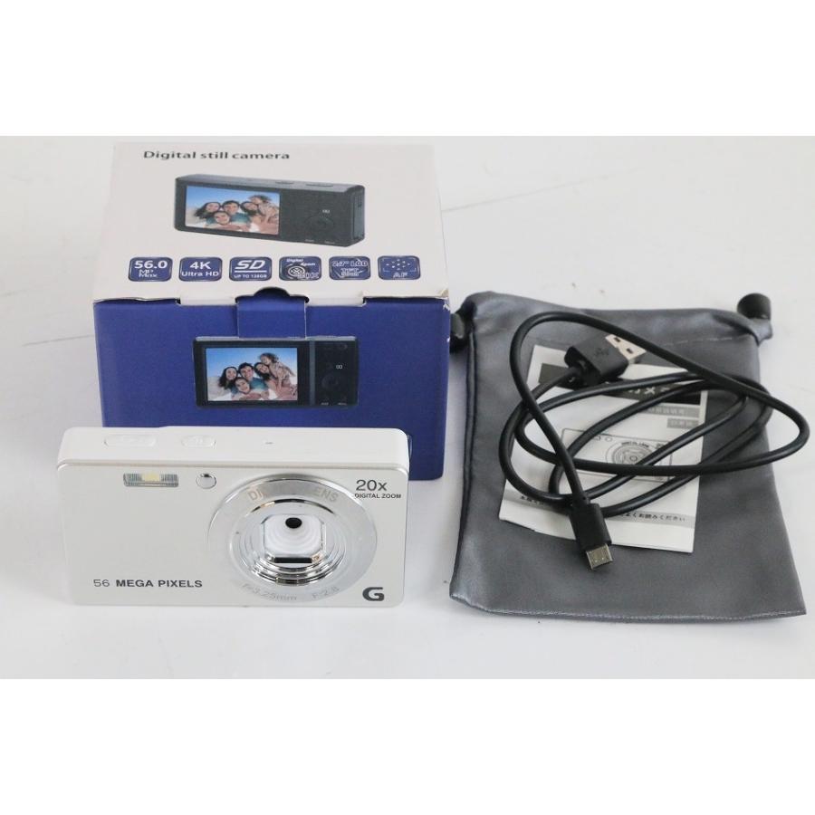 4K 小型デジタルカメラポケットカメラ 4K動画 5600万高画素 20倍