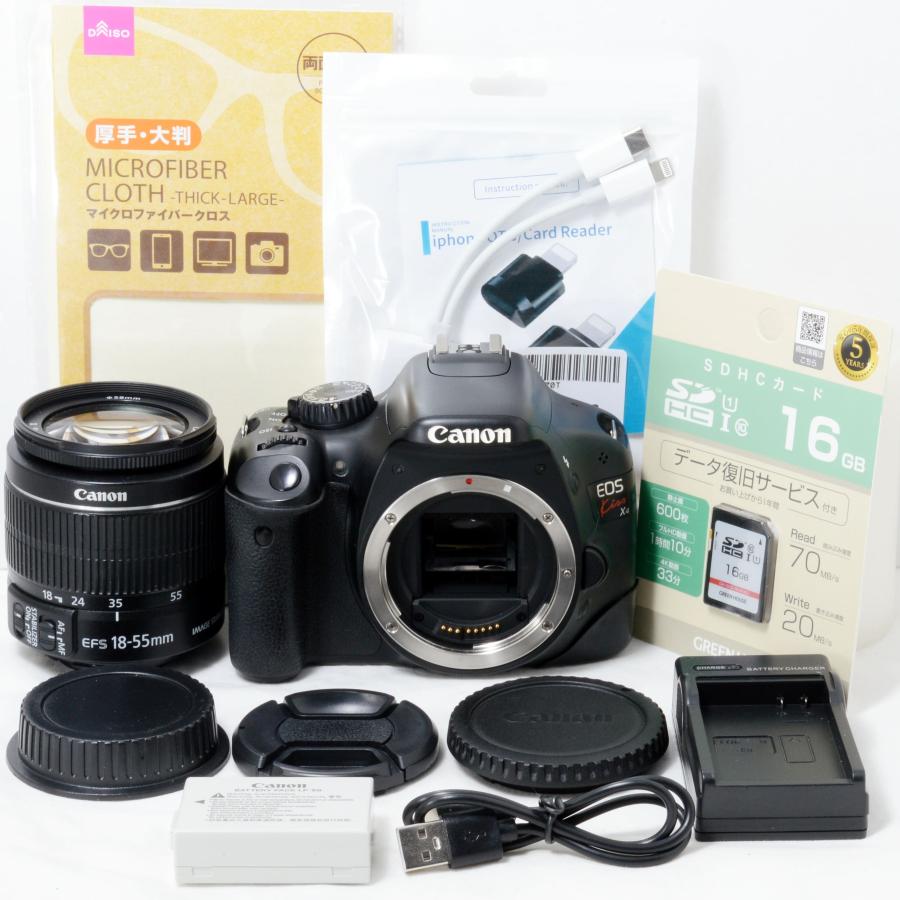 EOS Kiss キヤノン デジタル一眼レフカメラ Canon X4 EF-S 18-55mm