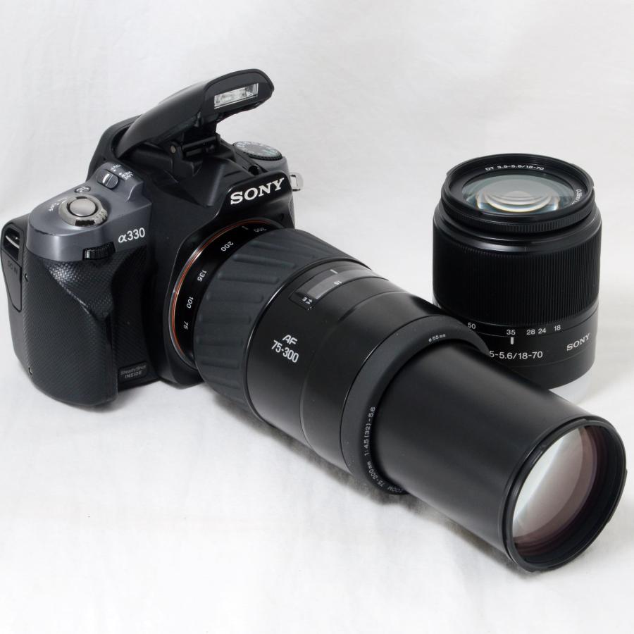 デジタル一眼レフカメラ 【スクロール】 SONY α330 18-70 🏍 75-300