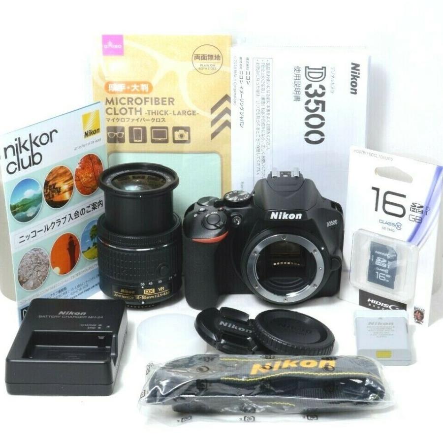 ニコン Nikon D3500 レンズキット SDカード付き デジタル一眼レフ カメラ 中古｜thanks-life-store｜04