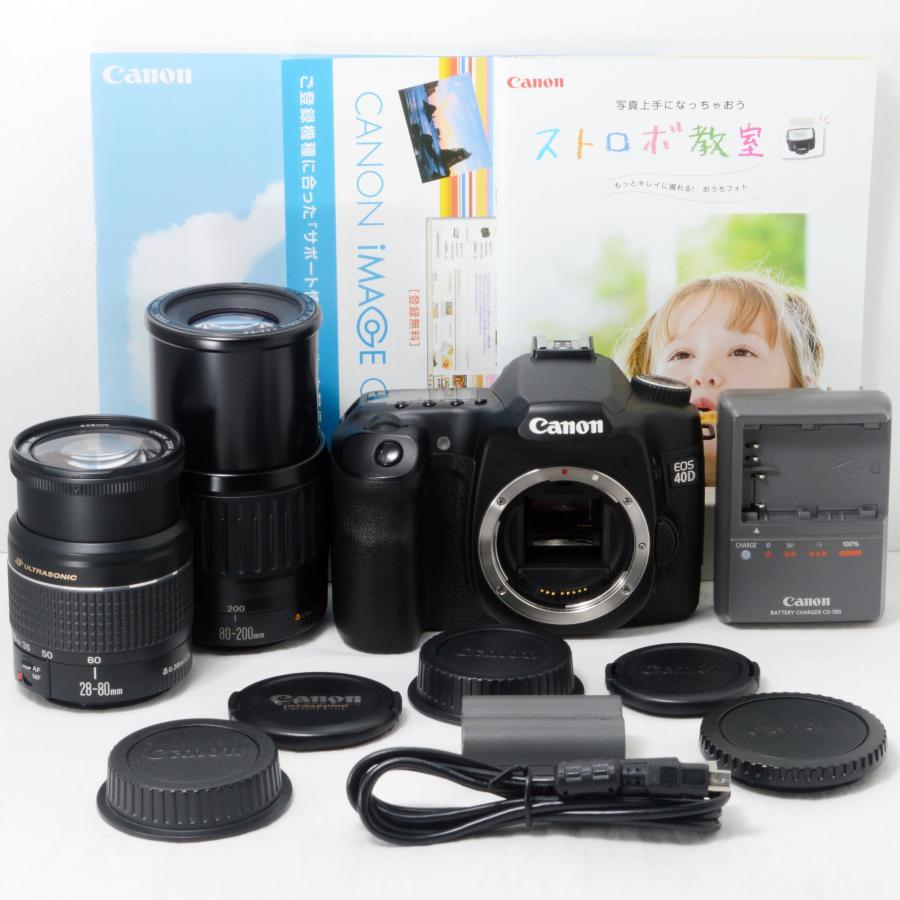 最新な 一眼レフ Canon 40D 28-80mm レンズキット スマホ転送 cm9